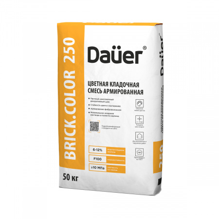 Цветная кладочная смесь армированная Dauer BRICK.COLOR 250 желтая 50 кг
